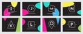Big Set of Minimal Geometric Lined Template for Hipster Identity in Vector Royalty Free Stock Photo
