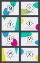 Big Set of Minimal Geometric Lined Template for Hipster Identity in Vector Royalty Free Stock Photo