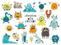 Big set of monsters Royalty Free Stock Photo