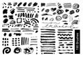 Big set of 190 objects Vector brushes Royalty Free Stock Photo