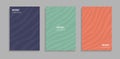 Set Abstract Minimal Stripe Hand Drawn Background In 3 Different Color