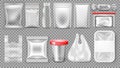 Big Set Of Plastic Transparent Food Pack Royalty Free Stock Photo