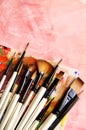 Paintbrushes and art palette Royalty Free Stock Photo