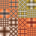 Big set of seamless tartan patterns Royalty Free Stock Photo