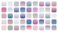 Big set of soft gradients combinations swatches Royalty Free Stock Photo