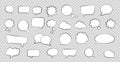 Big set of speech bubbles. Retro empty comic bubbles. Stickers. Vector illustration. Royalty Free Stock Photo