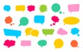 Big set of speech bubbles. Retro empty comic bubbles. Stickers. Vector illustration. Royalty Free Stock Photo