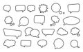 Big set of speech bubbles. Retro empty comic bubbles. Stickers. Vector illustration. Royalty Free Stock Photo