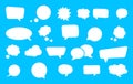 Big set of speech bubbles. Retro empty comic bubbles. Stickers. Vector illustration Royalty Free Stock Photo