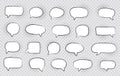 Big set of speech bubbles. Retro empty comic bubbles. Stickers. Vector illustration Royalty Free Stock Photo