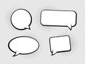 Big set of speech bubbles. Retro empty comic bubbles. Stickers. Vector illustration Royalty Free Stock Photo