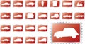 Big set stamps - 14. Cars Royalty Free Stock Photo