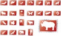 Big set stamps - 16. Nature Royalty Free Stock Photo