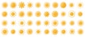 Big set of sun web icons - vector design elements Royalty Free Stock Photo