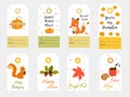 Big set of tags for autumn joy Royalty Free Stock Photo