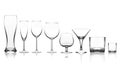 Big Set Of Transparent Glass Goblets Royalty Free Stock Photo