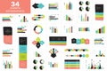 Big set of various infographic, charst, graphs Royalty Free Stock Photo