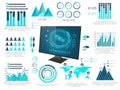 Big set of various infographic elements for business. Royalty Free Stock Photo