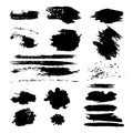 Big set of vector blots. Abstract ink spots.