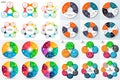 Big set of vector circle infographic.