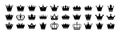 Big set of vector crowns icon