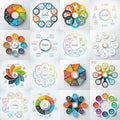 Big set of vector elements for infographic. Royalty Free Stock Photo