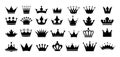 Crown icons set. Crown symbol collection. Vector illustration Royalty Free Stock Photo