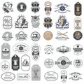 Big set of vector vintage tailor badges, stickers, emblems , signage