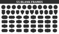 Big set of vintage blank frames. Vintage labels mega collection. Sticker. Retro badge elements. Vector illustration