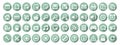 Big set of web business icons. Flat round icons. Internet resource, design elements for any business. Royalty Free Stock Photo