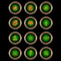 Big set web of green icons Royalty Free Stock Photo