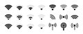 Big set wireless and wifi icons. Best collection. Vector Illustration