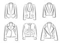 Big set of women jackets and blazers Royalty Free Stock Photo