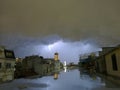 Big shelf cloud on the severe thunderstorm approaching Belgrade, Serbia. June 2019