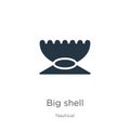 Big shell icon vector. Trendy flat big shell icon from nautical collection isolated on white background. Vector illustration can Royalty Free Stock Photo