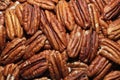 Big shelled pecan nuts background Royalty Free Stock Photo