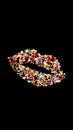 Lips-shaped design Royalty Free Stock Photo