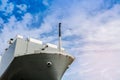 Bow, low angle cargo ship Royalty Free Stock Photo