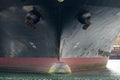 Big ship tanker prow detail Royalty Free Stock Photo