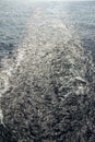 Big ship trail in sea Royalty Free Stock Photo