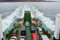 Big ship transporting cars and pasenger from the Mallaig port to Isle of Skye