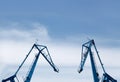 Big shipyard cranes Royalty Free Stock Photo