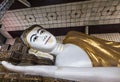 Shwe thalyaung buddha public reclining in myanmar temple, Bago, Myanmar Burma Royalty Free Stock Photo