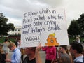 Big Sign at the Rally at the White House