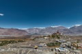 Big Sitting Buddha Statue at Diskit Monastery with Himalaya Range in the back - Nubra Valley, India. Royalty Free Stock Photo