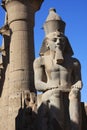 big sitting Egyptian statue in Karnak Temple, Luxor, Egypt