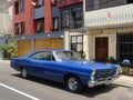 Big size blue color Ford XL coupe in Miraflores, Lima