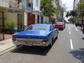 Big size blue color Ford XL coupe in Miraflores, Lima