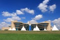 Circle of Tipis at First Nations University on the Great Plains, Regina, Saskatchewan, Canada Royalty Free Stock Photo