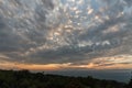 Big sky over the Mohonk Preserve in the summer at sunset Royalty Free Stock Photo